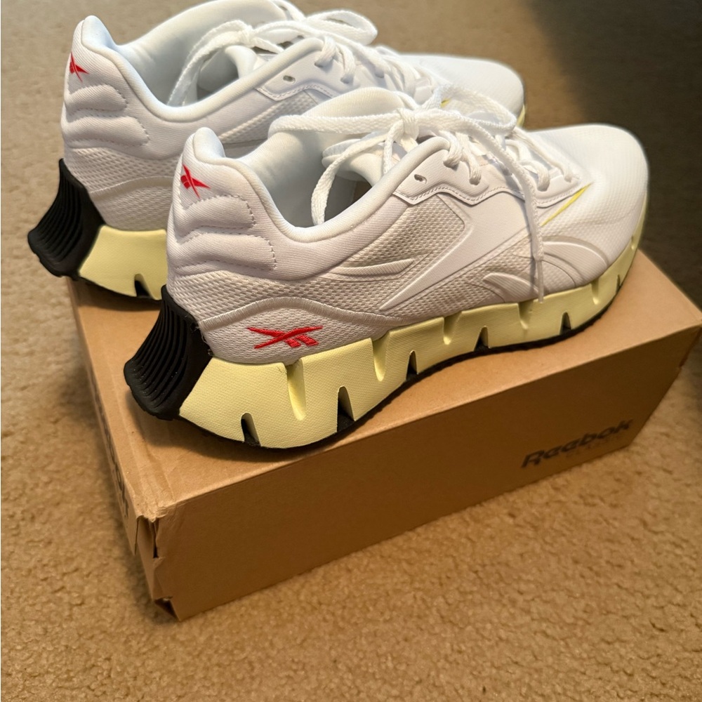 Reebok White and Cream Athletic Shoes